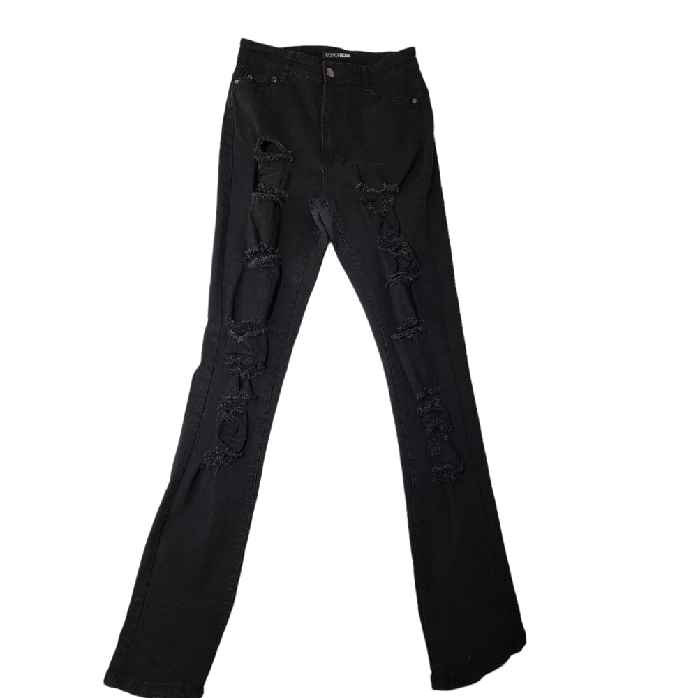 Fashion Nova Damaged  Straight Leg Jeans